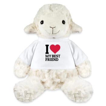 I love my best friend - Mouton en peluche Annika MiniFeet® - blanc - Devant
