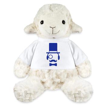 DJ Sir moustache monocle chapeau haut de forme Cool gentleman - Mouton en peluche Annika MiniFeet® - blanc - Devant
