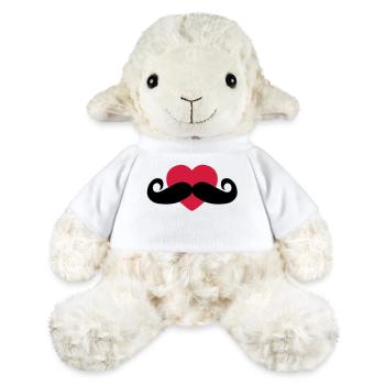 heart moustache / love moustache - Mouton en peluche Annika MiniFeet® - blanc - Devant
