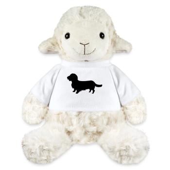 Teckel à poils rugueux - Mouton en peluche Annika MiniFeet® - blanc - Devant