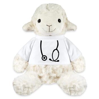 Stethoskop Arzt - MiniFeet® Schaf Annika - Weiß - Vorne