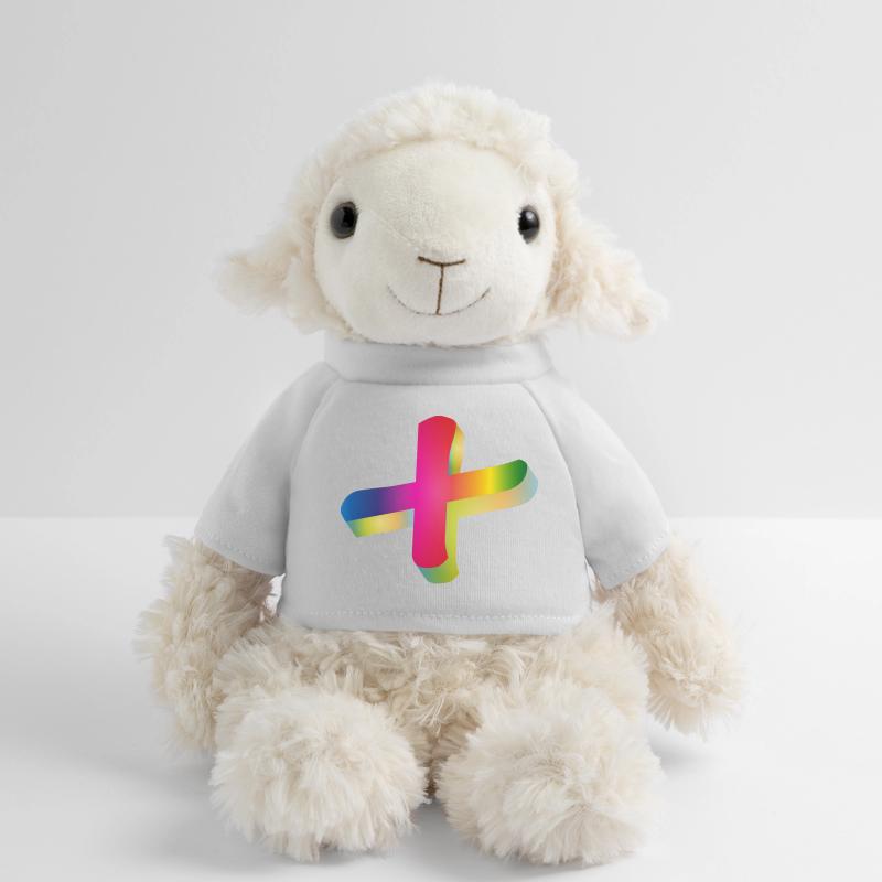 buntes Plus Zeichen in Regenbogenfarben MiniFeet® Schaf Annika