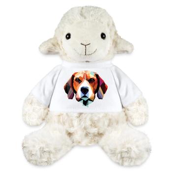 Polygone de chien beagle - Mouton en peluche Annika MiniFeet® - blanc - Devant