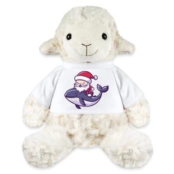 Baleine Père Noël Dessin animé - Mouton en peluche Annika MiniFeet® - blanc - Devant