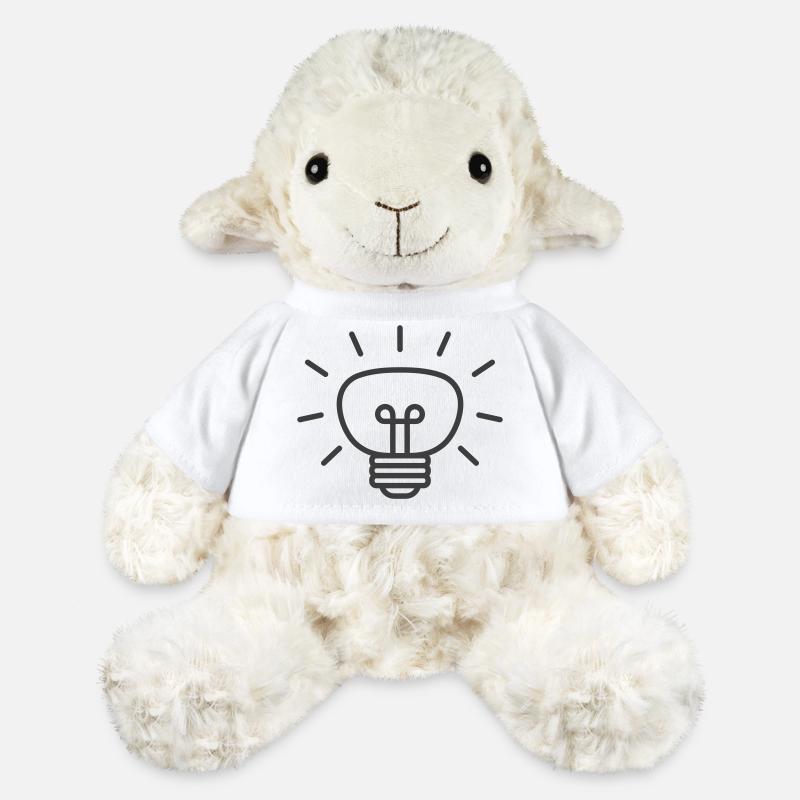 Glowing Light Bulb Line Icon - MiniFeet® Sheep Annika - white