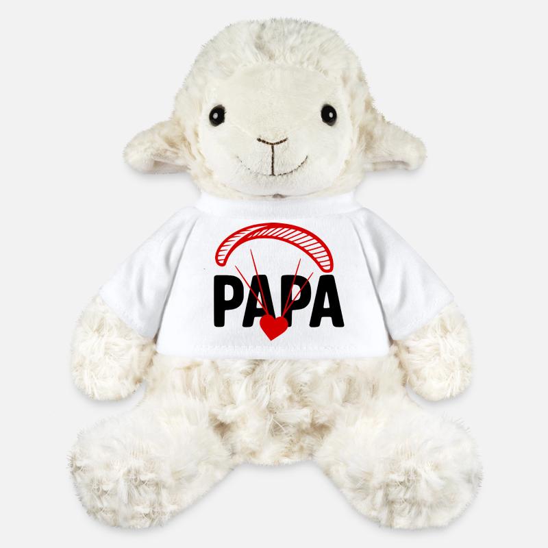 Dad Paragliding, Paragliding with Heart - MiniFeet® Sheep Annika - white