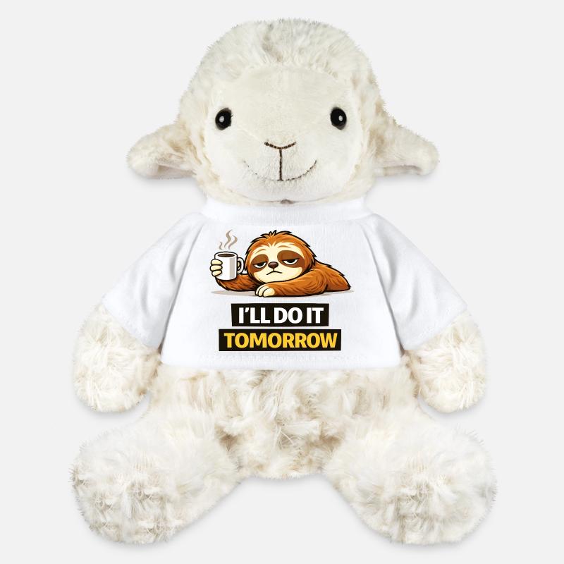 I'll Do It Tomorrow – Funny Sloth Procrastination - MiniFeet® Sheep Annika - white