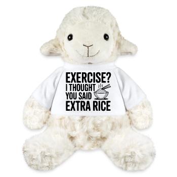 Faire de l’exercice ? Je croyais que tu avais dit riz en plus - Mouton en peluche Annika MiniFeet® - blanc - Devant