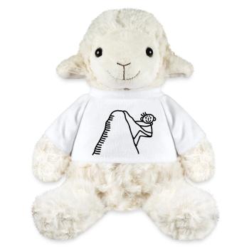 Strichmännchen klettert Berg hoch - MiniFeet® Schaf Annika - Weiß - Vorne