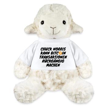 Crypto Chuck Norris peut faciliter les transactions Bitcoin - Mouton en peluche Annika MiniFeet® - blanc - Devant