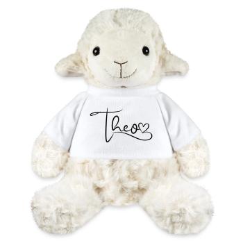 Theo Name Vorname Herzdekor - MiniFeet® Schaf Annika - Weiß - Vorne