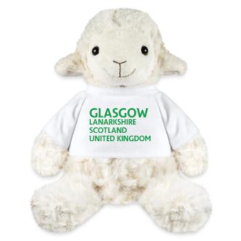 Glasgow – Scotland Textdesign - Mouton en peluche Annika MiniFeet® - blanc - Devant