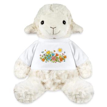 Frühlingsblüten Blumen und Vögel im Sonnenschein - MiniFeet® Schaf Annika - Weiß - Vorne