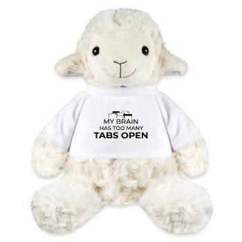 My Brain Has Too Many Tabs Open Humor Design - MiniFeet® Sheep Annika - white - Front