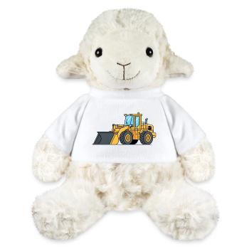 Wheel loader construction machine - MiniFeet® Sheep Annika - white - Front