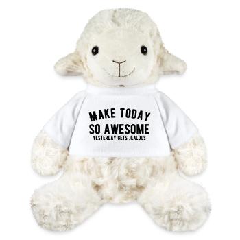 Rendre la journée si géniale - Motivation Bold Black - Mouton en peluche Annika MiniFeet® - blanc - Devant