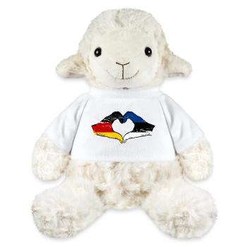 Germany Estonia Flag Heart used - MiniFeet® Sheep Annika - white - Front