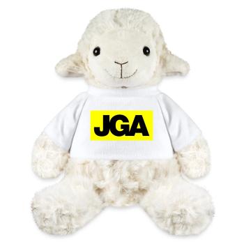 Emblème / Logo d’enterrement de vie de garçon 2C - Mouton en peluche Annika MiniFeet® - blanc - Devant