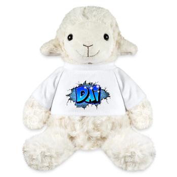 Graffiti DAI Fissures briques bleues - Mouton en peluche Annika MiniFeet® - blanc - Devant