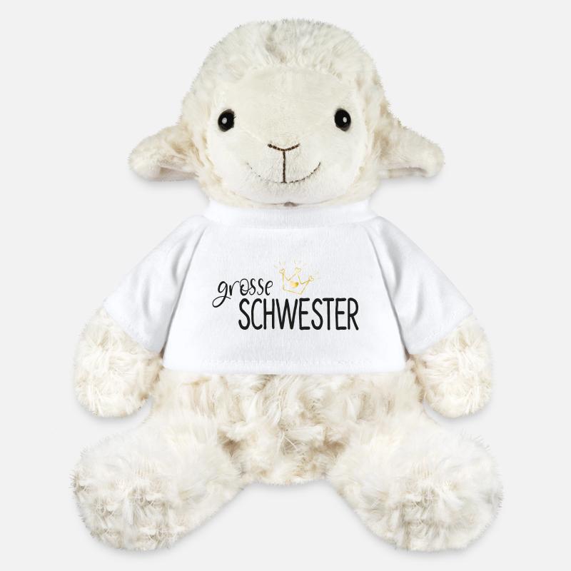 Grosse Schwester- goldene Krone - MiniFeet® Schaf Annika - Weiß