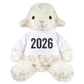 2026 Silvester Jahreszahl - MiniFeet® Schaf Annika - Weiß - Vorne