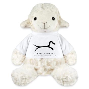 Dackel mit Morsecode - MiniFeet® Schaf Annika - Weiß - Vorne