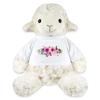 Watercolor Pink Roses Line - MiniFeet® Sheep Annika - white - Front