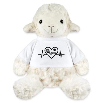 Tennis Coeur Raquette Balle Filet - Mouton en peluche Annika MiniFeet® - blanc - Devant