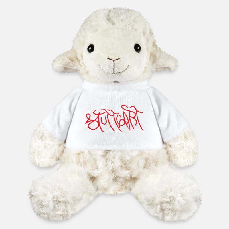 Stuttgart Graffiti T-Shirt - Mouton en peluche Annika MiniFeet® - blanc