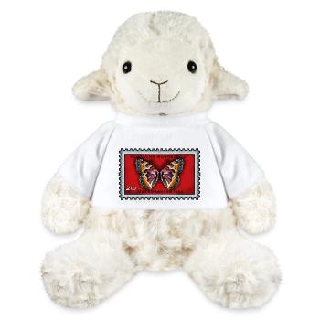 Briefmarke Schmetterling bunt - MiniFeet® Schaf Annika - Weiß - Vorne