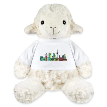 Style urbain de la ville de Leeds City Lineline Art moderne - Mouton en peluche Annika MiniFeet® - blanc - Devant