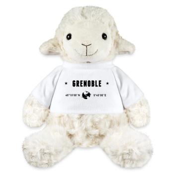 Grenoble France GPS Coordinates Globe - MiniFeet® Sheep Annika - white - Front