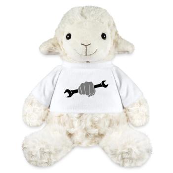 Clé à molette poing - Mouton en peluche Annika MiniFeet® - blanc - Devant