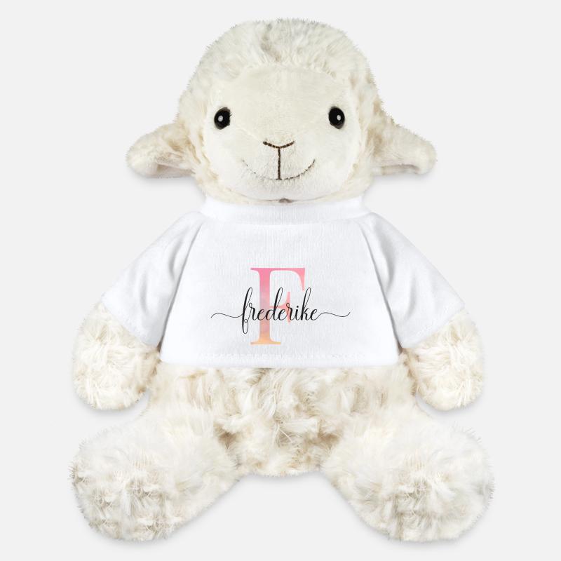 F| Monogram | Name | Frederike |Watercolor - MiniFeet® Sheep Annika - white