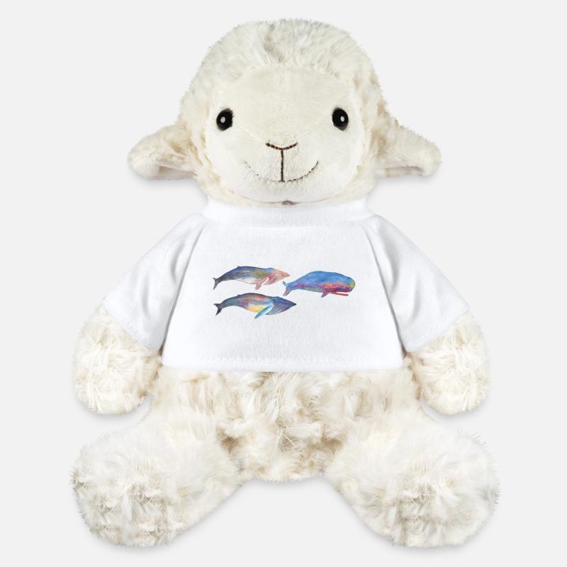 Mug panorama baleines - Mouton en peluche Annika MiniFeet® - blanc