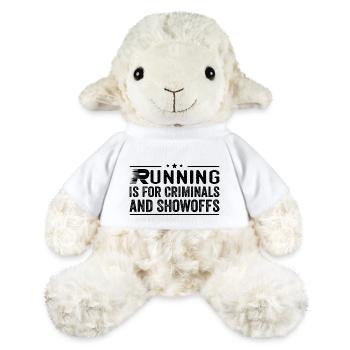 Running Is For Criminals And Showoffs Funny Saying - Mouton en peluche Annika MiniFeet® - blanc - Devant