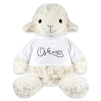 Oskar Prénom Décor coeur - Mouton en peluche Annika MiniFeet® - blanc - Devant