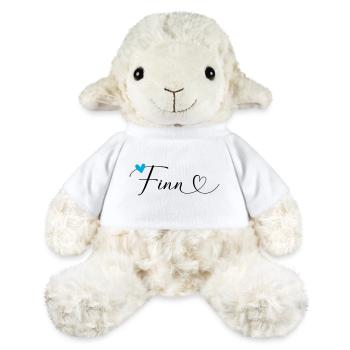 Finn Name Vorname Kalligrafieherz - MiniFeet® Schaf Annika - Weiß - Vorne