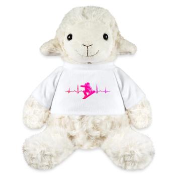 Klare Snowboard Botschaft - MiniFeet® Schaf Annika - Weiß - Vorne