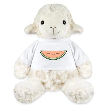 Tranche de melon de kawaï - Mouton en peluche Annika MiniFeet® - blanc - Devant