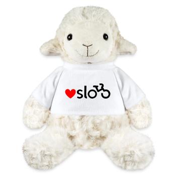 Autocollant Oslo Bicycle Love (noir) - Mouton en peluche Annika MiniFeet® - blanc - Devant