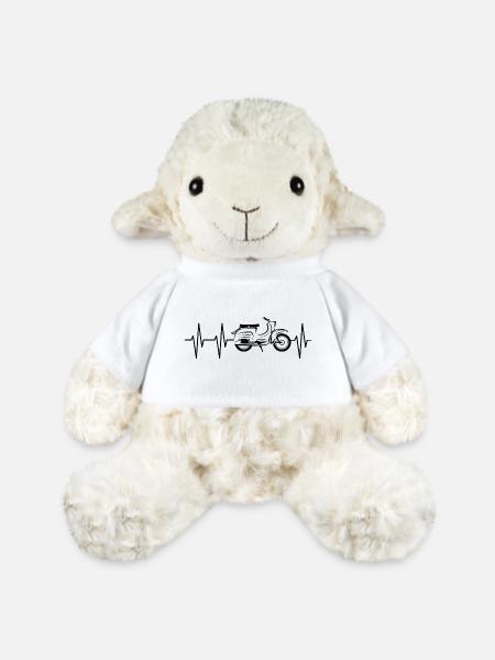 Simson Schwalbe Schwalbefahrer Herzschlag Puls - MiniFeet® Schaf Annika - Weiß