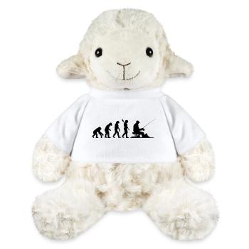 Funny Human Evolution Fisherman Fishing Lover - MiniFeet® Sheep Annika - white - Front