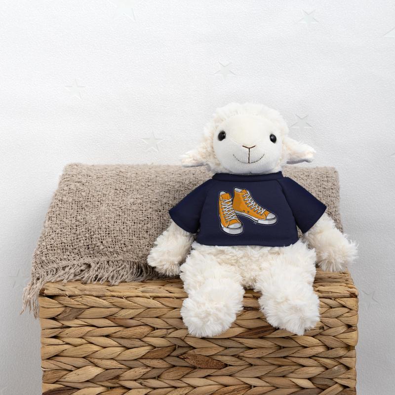 Baskets oranges Mouton en peluche Annika MiniFeet®