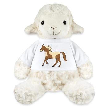 Pinto Pony Braun Beige Kunst - MiniFeet® Schaf Annika - Weiß - Vorne