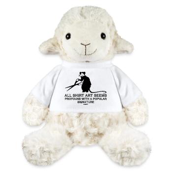 All Shirt Art seem profound Banksy Streetart Ratte - MiniFeet® Schaf Annika - Weiß - Vorne