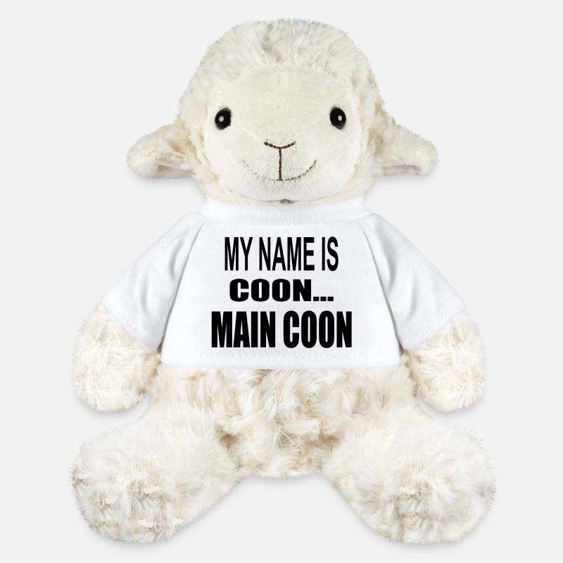 Chat Maine Coon - My name is coon - main coon - Mouton en peluche Annika MiniFeet® - blanc