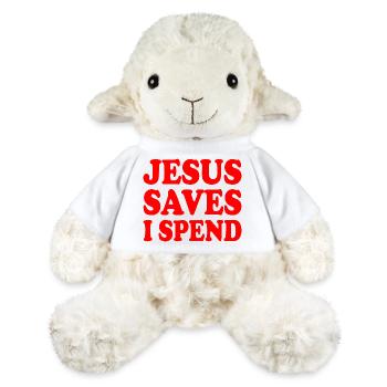 jesus saves i spend - MiniFeet® Schaf Annika - Weiß - Vorne