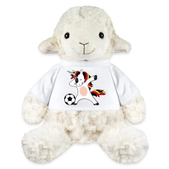 Fußball Einhorn Deutschland Belgien EM WM - MiniFeet® Schaf Annika - Weiß - Vorne