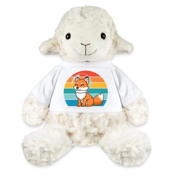 Astronauten Retro Raubtier Rotfuchs Fuchsliebhaber - MiniFeet® Schaf Annika - Weiß - Vorne